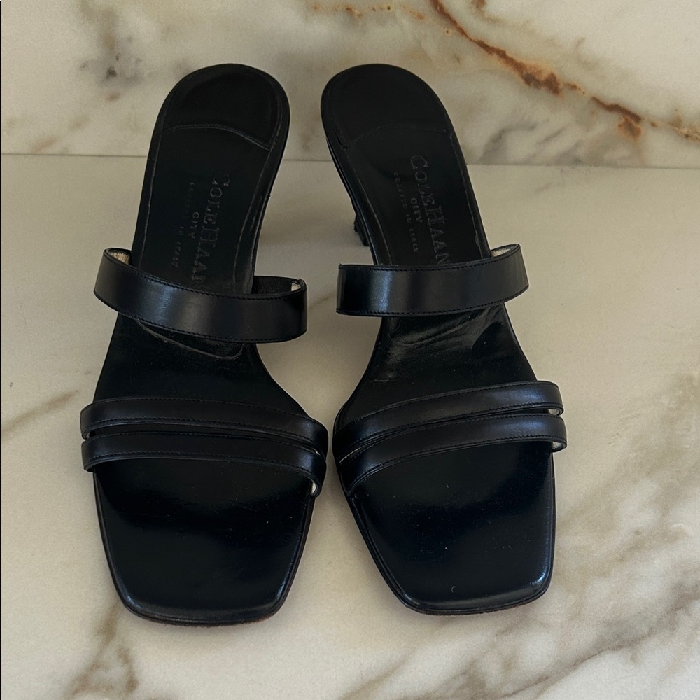 Cole Haan Black Strappy Heels